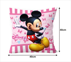 Kuber Industries Disney Printed Microfibre Filled Cushion Filler 16"x16" (Pink)-KUBMART15869