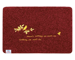 Heart Home Microfiber Door Mat for Porch/Kitchen/Bathroom/Laundry Room,Pack of 2 (Maroon) 54HH3977.