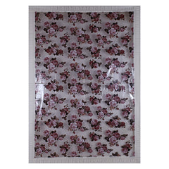 Heart Home Flower Design Waterproof Dining Table Cover|Tabletop for Home Decoration with Cream Lace Border, 60X90 inch (Cream)