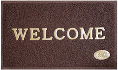Kuber Industries CTKTC028994 PVC Anti Skid Welcome Door Mat (Brown and Maroon, Standard) -2 Pieces