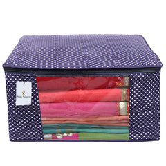 Kuber Industries Cotton 6 Pieces Three Layer Quilted Extra Large Saree Cover (Blue)-CTKTC13484