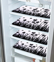 Heart Home Butterfly Print Waterproof, Stain Resistant, Washable Refrigerator/Fridge Drawer Mat, Set of 6 (White) 52HH3983