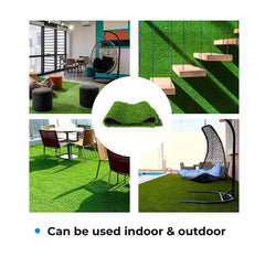 Kube Industries 35 MM Artificial Grass for Balcony Or Doormat, Soft and Durable Plastic Turf Carpet Mat, Artificial Grass (12" X 48") Green-HS_38_KUBMART21102