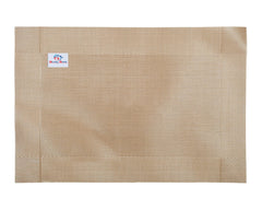 Heart Home Reversible Non-Slip Wipe Clean Heat Resistant PVC Placemats for Dining Table, Set of 6 (Copper)-50HH01315