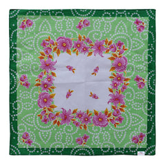 Heart Home Handkerchiefs|Soft Cotton Bandhani Print Hankies for Woman,Girls & Wicking Sweat from Hands,Face,Set of 12 (Multicolor)