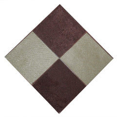 Kuber Industries Laminated Patch PVC 6 Piece Square Dining Table Placemat Set 30x30 CM (Maroon & Gold) - CTKTC040625