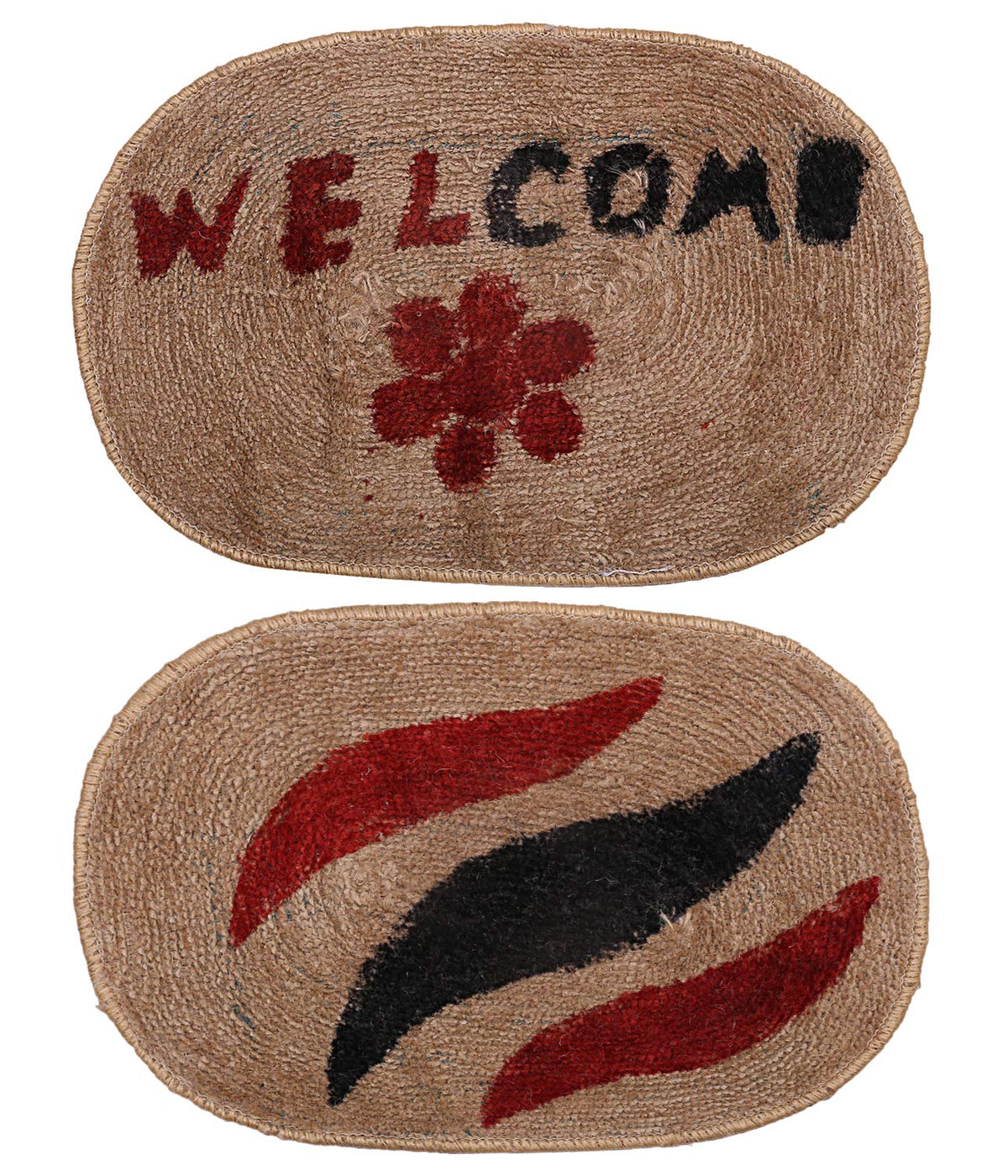 Kuber Industries Cotton 2 Pieces Anti Slip Door Mat 14.5"x21.5" (Brown) -CTKTC29290