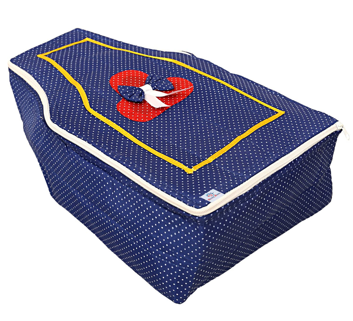 Heart Home Dot Printed Blouse Cover Wardrobe Organiser Clothes Storage Bag (Blue)-HS_38_HEARTH20973