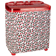 Kuber Industries Circle Design PVC Top Load Semi Automatic Washing Machine Cover (Brown) CTKTC33345