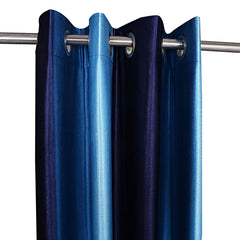 Kuber Industries Polyester 6 Pieces 7 Feet Eyelet Door Curtain (Blue) -CTKTC12973