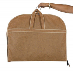 Kuber Industries Embossed Design Half Transparent Non Woven Men's Coat Blazer Cover (Golden) -CTKTC43499