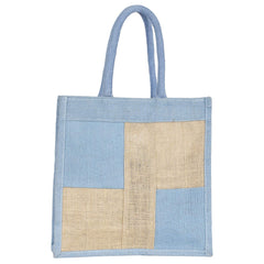 Kuber Industries Jute Shopping Bag|Lunch Carry Bag|Tote Bag|Gift Bag For Wedding, Festivals (Purple)