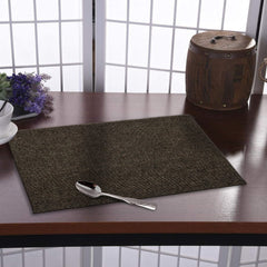 Kuber Industries Jute Table Placemat for Home, Hotels, Set of 6 (Black)