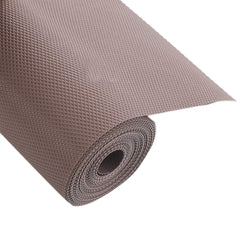 Kuber Industries 3 Pieces Multipurpose Textured Super Strong Anti-Anti Skid Mats and Liners for Drawer, Refrigerator, Cupboard, Shelf, Size 45X300cm (3 Meter Roll, Brown)