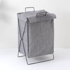 Homestic Laundry Basket For Clothes|Foldable Laundry Hamper|Basket For Toys, Dirty clothes, Storage "40 LTR" (Grey)