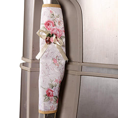 Kuber Industries Flower Design Cotton 2 Piece Fridge Handle Cover - Multicolour