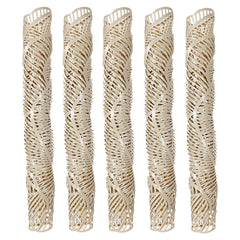 Heart Home Rose Design Non-Slip Heat Insulation Decorative Table Placemats, Set of 6 (Gold)-50HH01304