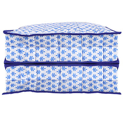 Kuber Industries 2 Pieces Cotton Lingerie Undergarments Organizer (Blue),CTKTLUG299