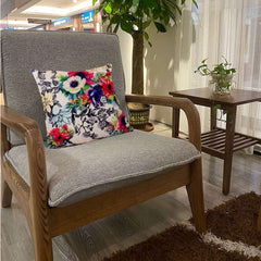 Heart Home Cushion Cover|Sofa Cushion Covers|Flower Print Sitting Cushion Cover|Polyester Cushion Filler|16x16 Inch|Set of 5 (Multicolor)