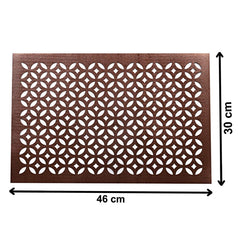 Heart Home Rectangular Soft Leather Table Placemats, Set of 4 (Copper), Standard (HS39HEARTH021919)