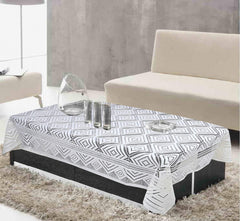 Kuber Industries 4 Seater Cotton Center Table Cover/Table Cloth|Premium Cotton|Size 150 x 100 x 1 CM (White)