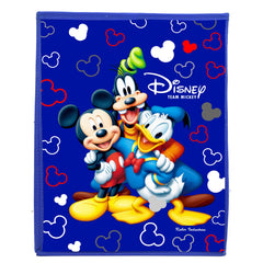 Kuber Industries Disney Team Mickey Print Non Woven Fabric Foldable Laundry Basket, Toy Storage Basket, Cloth Storage Basket with Lid & Handles (Royal Blue)-KUBMART3457