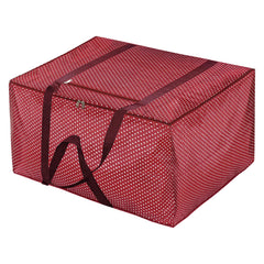 Kuber Industries Travel Duffle Bag for Women Men|Dot Print Large Size Underbed Storage Bag|Polyester Waterproof Wardrobe Organizer|Pack of 2 (Maroon)