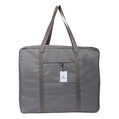 Kuber Industries Rexine Jumbo Attachi Travel Blanket Cover|Travel Duffle|Storage Carrying Bag|Travel Multi-Purpose Bag|Size 58 x 48 x 34 CM (Grey) CTKTC034726