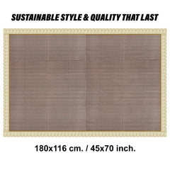 Heart Home Dining Table Cover | Kitchen Dining Tablecloth | 4 Seater Center Table Cover | Dining Table Cover for Hall Décor | Barik Check Kitchen Tablecloth | 45x70 | Brown