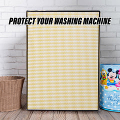 Heart Home Washing Machine Cover | Mini Check Print Washing Machine Cover | Soft PVC | Front Load Washing Machine Cover | Golden