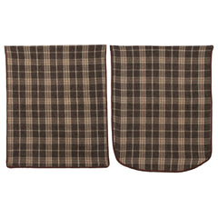 Kuber Industries Jute Checkered Standard Jute 5 Seater Sofa Cover Set - Coffee, 6 Piece (Model: CTKTC01295)