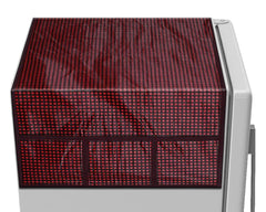 Kuber Industries Check Print PVC Fridge Top Cover with 6 Utility Side Pockets (Red)