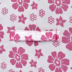 Kuber Industries Leaf Printed 2 Piece Non Woven Shirt Stacker Wardrobe Organizer Set, (Pink) - CTKTC35042