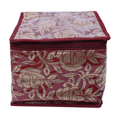 Kuber Industries Brocade Jewellery Box/Organizer with 10 Pouch -CTKTC025993