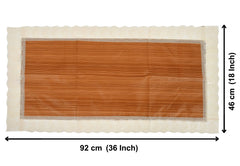 Heart Home Wooden Design PVC Table Runner for Farmhouse Dinner, Holiday Parties, Wedding, Events, Décor, 18"x36" (Lite Brown)-HS_38_HEARTH21331