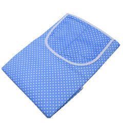 Kuber Industries Polka Dots Bib Apron,Water Oil Cotton Resistant Chef Cooking Kitchen Apron with Pockets for Men Women (Sky Blue)-KUBMART15551