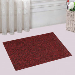 Kuber Industries Indoor Outdoor Anti-Slip Door Mat, Welcome Mat, 24"x16"- Pack of 2 (Maroon & Black)-44KM0179