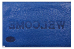 Heart Home Rubber Anti Slip Welcome Door Mat for Home Entrance, Office, Shop (Blue & Purple & Green)-Pack of 3-HHEART15406