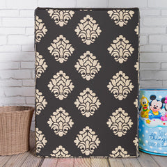 Heart Home Washing Machine Cover | Square Design Washing Machine Cover | Knitting Polyester | Top Load Fully-Automatic Washing Machine Cover | Brown