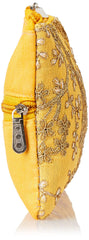 Kuber Industries Embroidery Women Hand Purse Wallet For Party, Wedding, Dating (Yellow) (HS39KUBMART022024) Rectangular