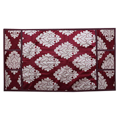 Kuber Industries Flower Design 3 Pieces PVC Fridge Mats,2 Piece Handle Cover and 1 Piece Fridge Top Cover (Maroon, Ctktc34068, Standard, Polyvinyl Chloride)