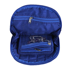 Kuber Industries Cotton Embossed Floral Design Jewellery Kit (Orange and Blue, Standard, CTKTC05339) - 2 Piece