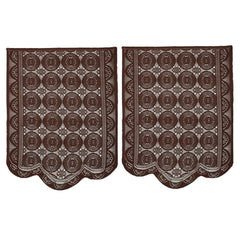 Kuber Industries Circle Design Cotton 6 Piece 5 Seater Sofa Cover Set(Brown) - CTKTC022254