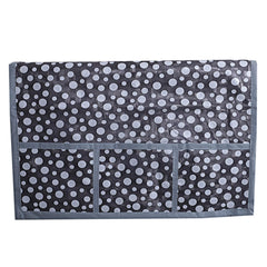Kuber Industries Lining Net Design Cotton Fridge Top Cover - Grey, Standard (CTKTC02098)