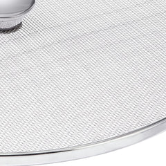 Heart Home Stainless Steel Vessel Net Cover/Lid/Strainer/Splash & Splatter Guard, 12 Inch (Silver), Standard
