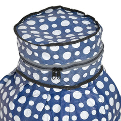 Heart Home Dot Printed PVC Lpg Gas Cylinder Cover- Pack of 2 (Blue & White)-HS43HEARTH25623