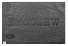 Heart Home Rubber Anti Slip Welcome Door Mat for Home Entrance, Office, Shop (Grey & Black)-Pack of 2-HHEART15404,Standard