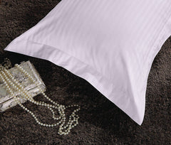 Kuber Industries Lining Design Cotton Pillow Cover- 18x28 Inch, Set of 6 (White)-HS43KUBMART26782