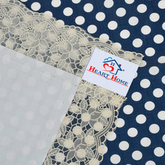 Heart Home Dot Printed PVC Table Runner for Farmhouse Dinner, Holiday Parties, Wedding, Events, Décor, 18"x36" (Blue)-HS_38_HEARTH21325