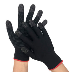 Kuber Industries Winter Gloves for Men & Women|Non-Slip Warm Five-Finger|Touch Screen Multipurpose Glove for Gaming, Running, Cycling, Riding, Travelling, Hiking (Black)